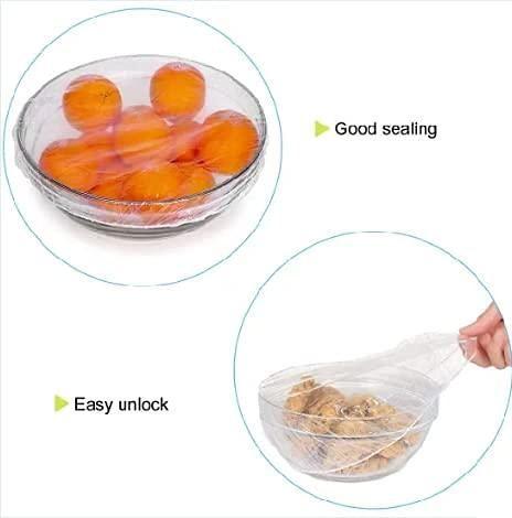 Plastic Bags - Reusable Elastic Food Storage Plastic Covers (Pack of 100) www.trikaro.com