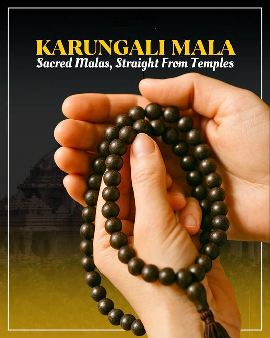 Original Karungali Mala 108 Beads Ebony Wood www.trikaro.com