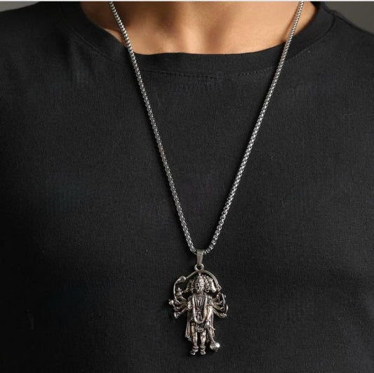 5 Mukhi Standing Hanumanji Pendant with Chain www.trikaro.com