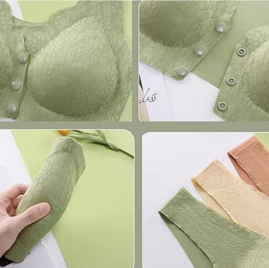 Women's Cotton Spandex Padded Front Open Feed www.trikaro.coming Bra Maternity Baby Nursing