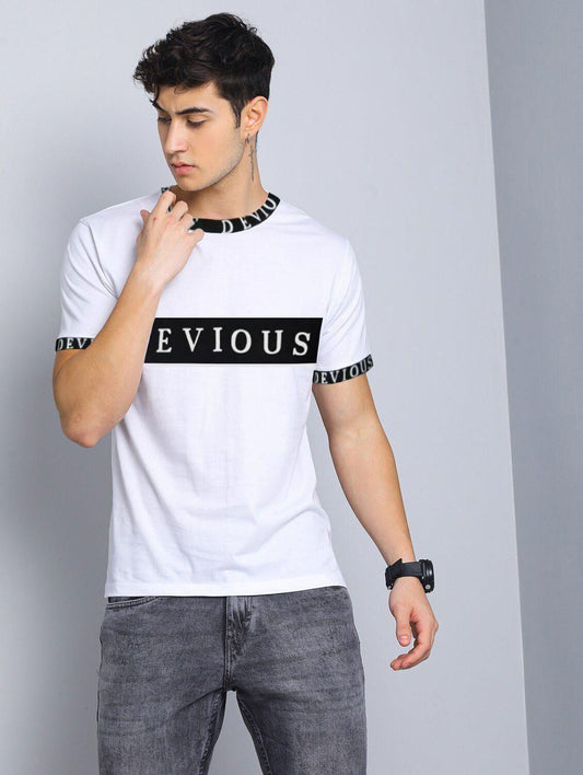 Cotton Blend Printed Full Sleeves Mens Round Neck T-Shirt by www.trikaro.com
