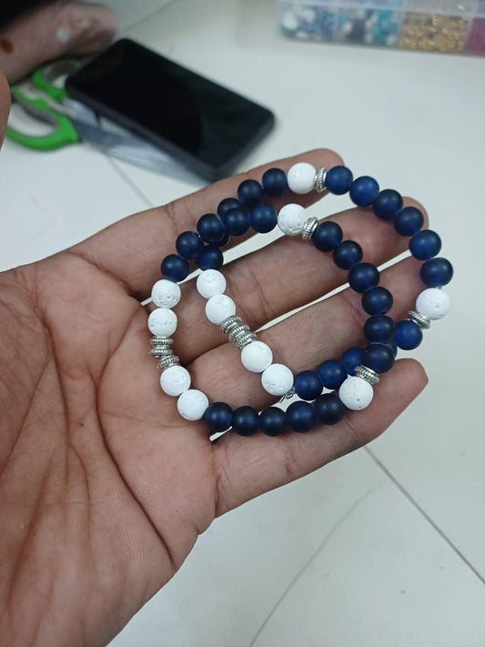 Bracelet Bangle Pulseras Y Brazaletes Couple Cuban Link Beaded www.trikaro.com