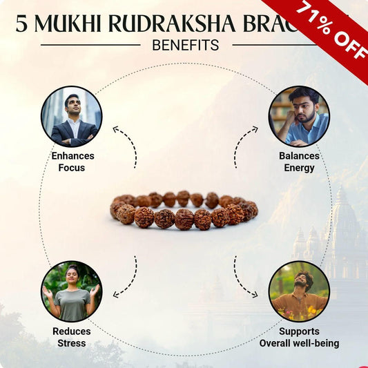 5 Mukhi Rudraksha Bracelet www.trikaro.com