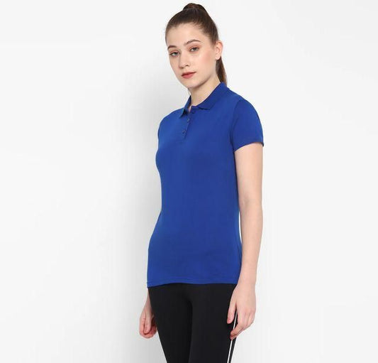 Ketex Royal Blue Cotton Blend Polo Neck Tshirt www.trikaro.com