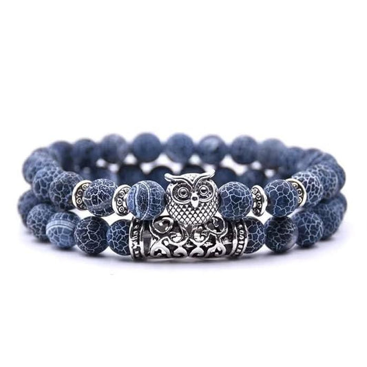 Natural Stone Owl Bracelet www.trikaro.com