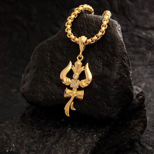 Trishul Pendant With Chain www.trikaro.com