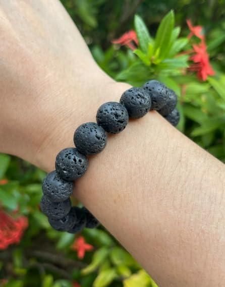 Natural Lava Rock Bracelet www.trikaro.com