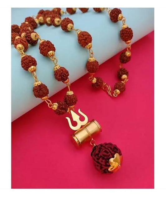 Shiv Trishul Penfant with Rudraksha Chain www.trikaro.com