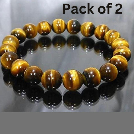 Tiger Eye Yellow Crystal Healing Stone Bracelet www.trikaro.com