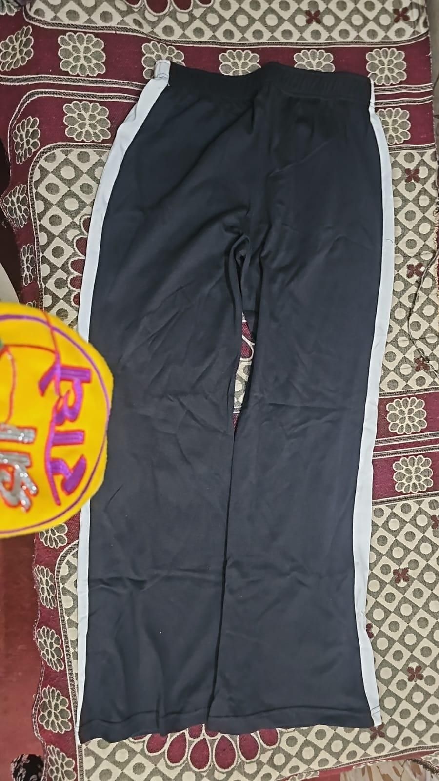 Women's Hight Waist Wide-Leg Jogger Pant Black & White Stripe www.trikaro.com