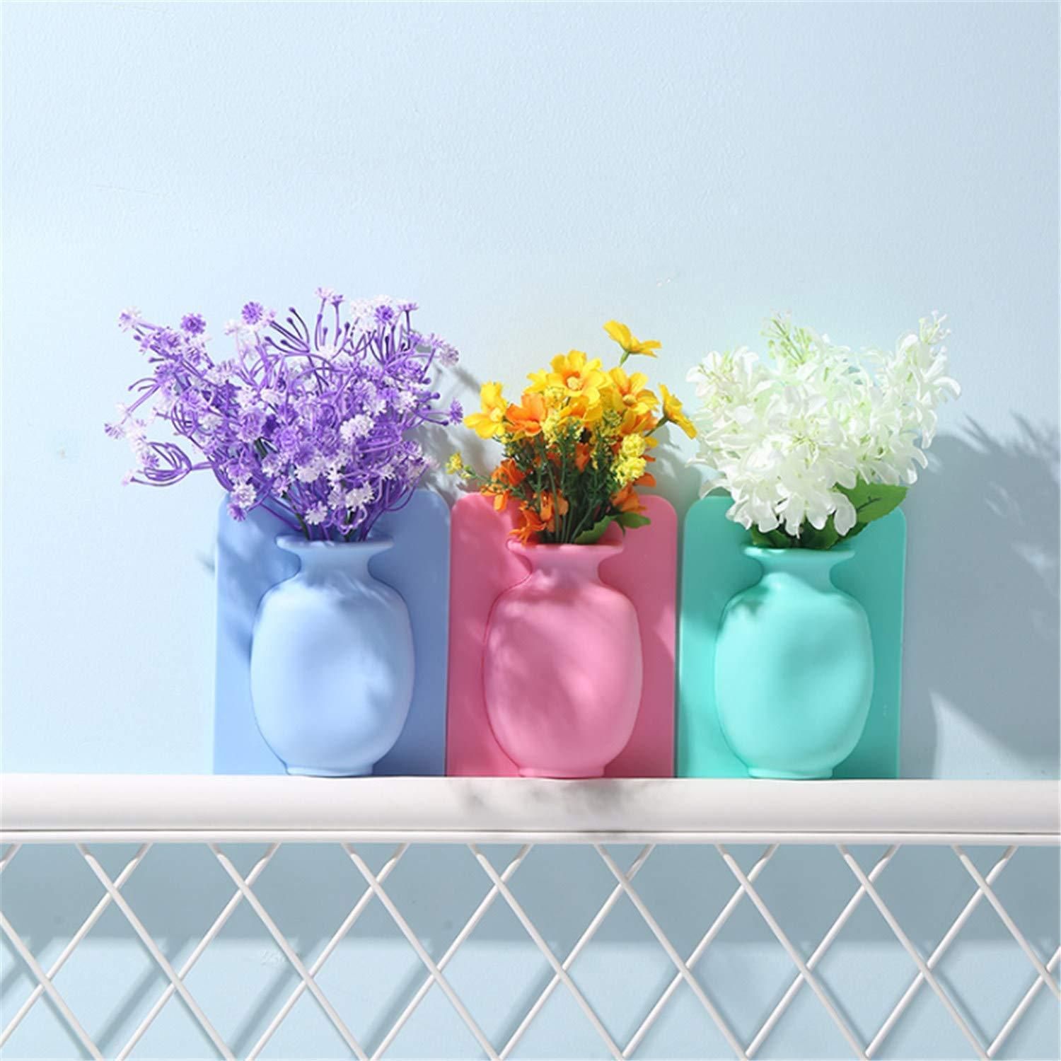 Silicone Vase-Wall Mounted Removable Silicone Sticky Vase www.trikaro.com
