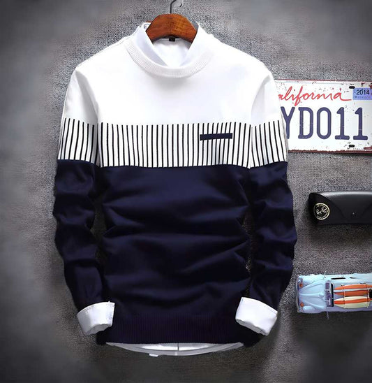 Cotton Color Block Full Sleeves Mens T-Shirt by www.trikaro.com