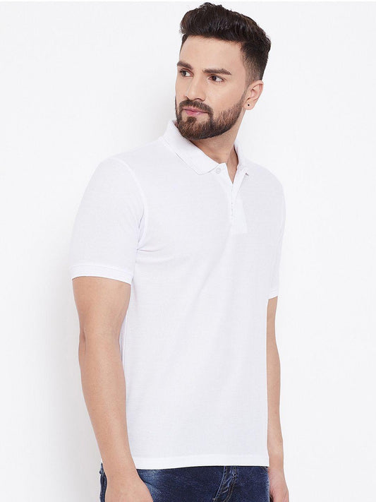 Cotton Blend Solid Half Sleeves Polo T-Shirt www.trikaro.com