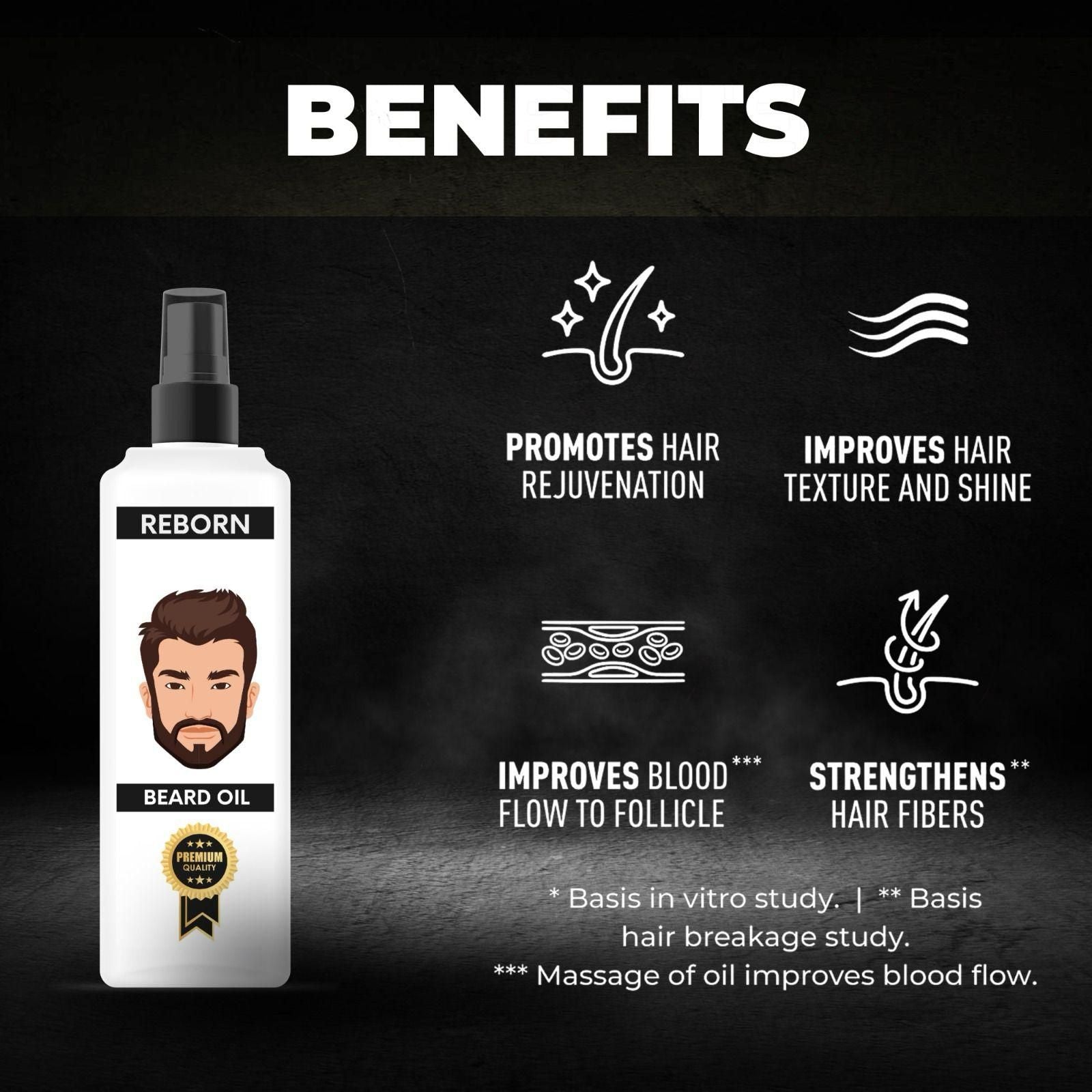 Reborn Beard Oil 100ml - Nourish and Revitalize Your Beard www.trikaro.com