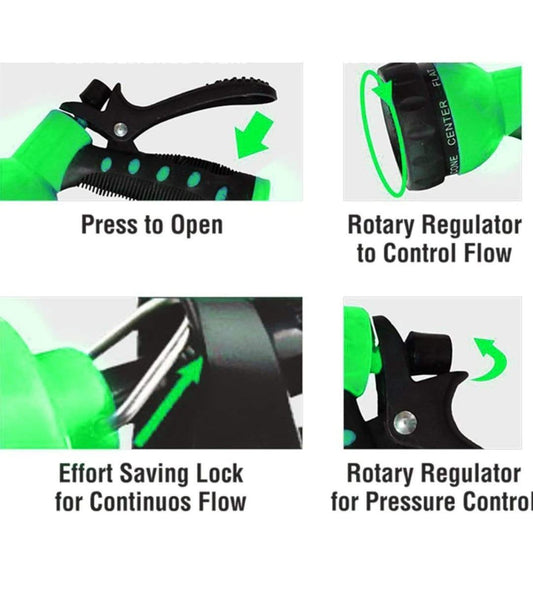 Plastic 15 m Water Spray Jet Gun Hose Pipe for Garden/Car/Bike/Pet Wash www.trikaro.com