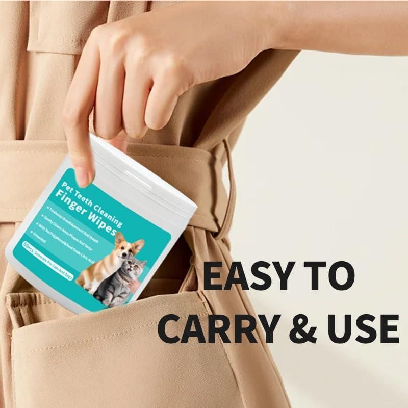 Disposable Dental Finger Wipes For Pets www.trikaro.com