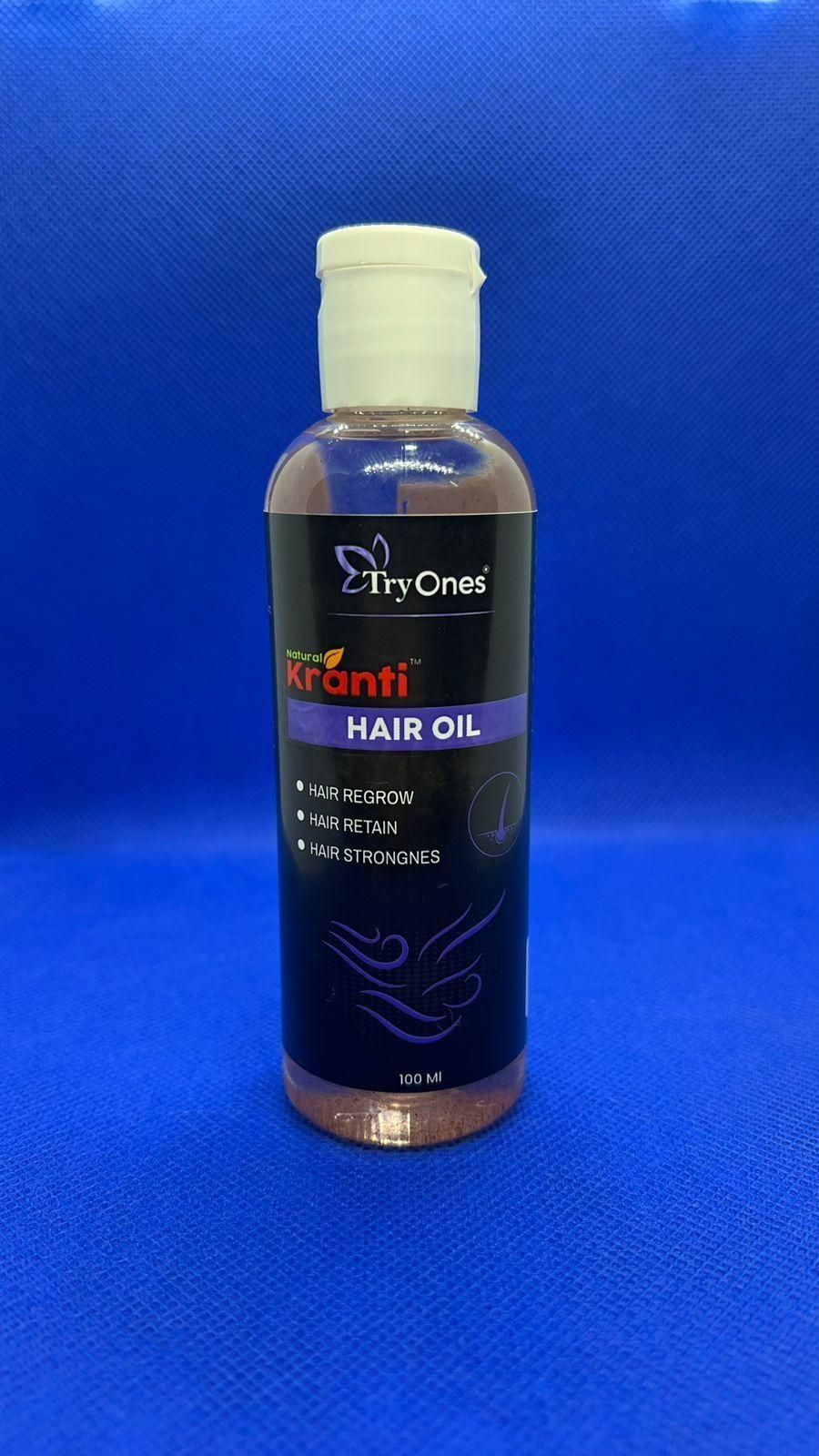 TryOnes Natural Kranti Hair Oil 100ml (Pack of 2) www.trikaro.com