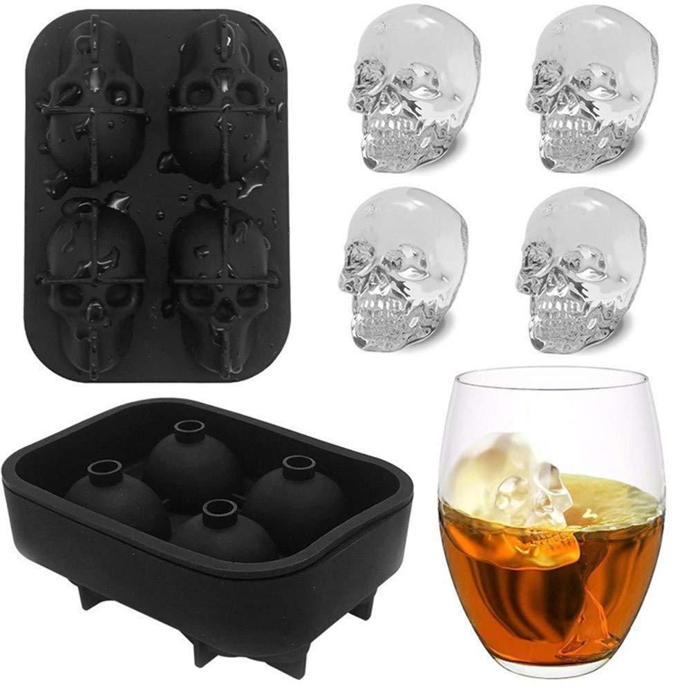 3D Skull Silicon Ice Cube Tray by trikaro.com