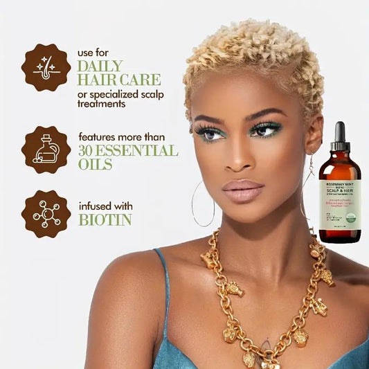 Rosemary Mint Scalp & Hair Strengthening Oil www.trikaro.com