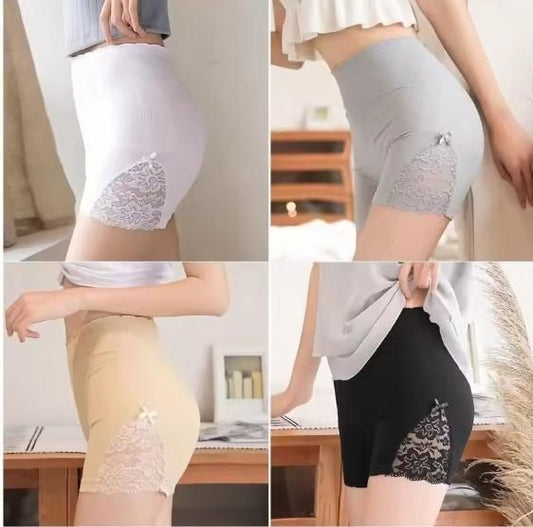 Women Summer Underpants Lace Safe Panties Thin Slim Fit Seamless Breathable Short Pants www.trikaro.com