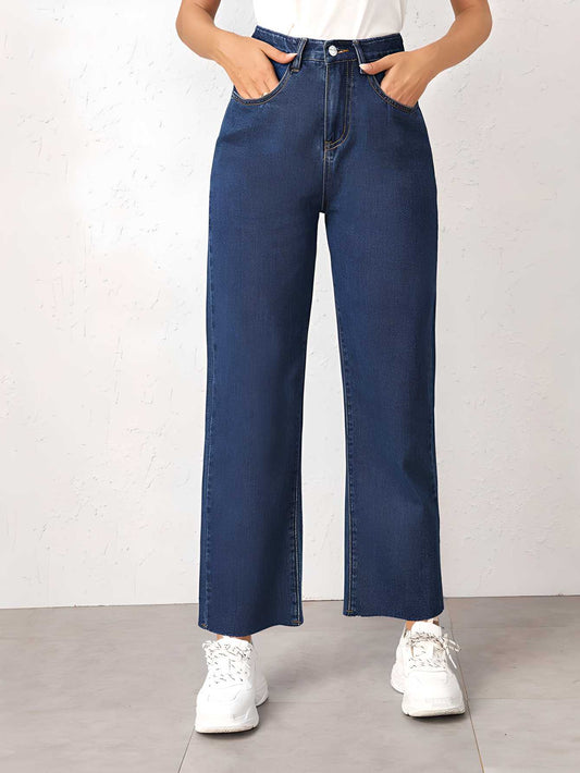 Kotty Women's Cotton Blend Solid Flared Jeans www.trikaro.com