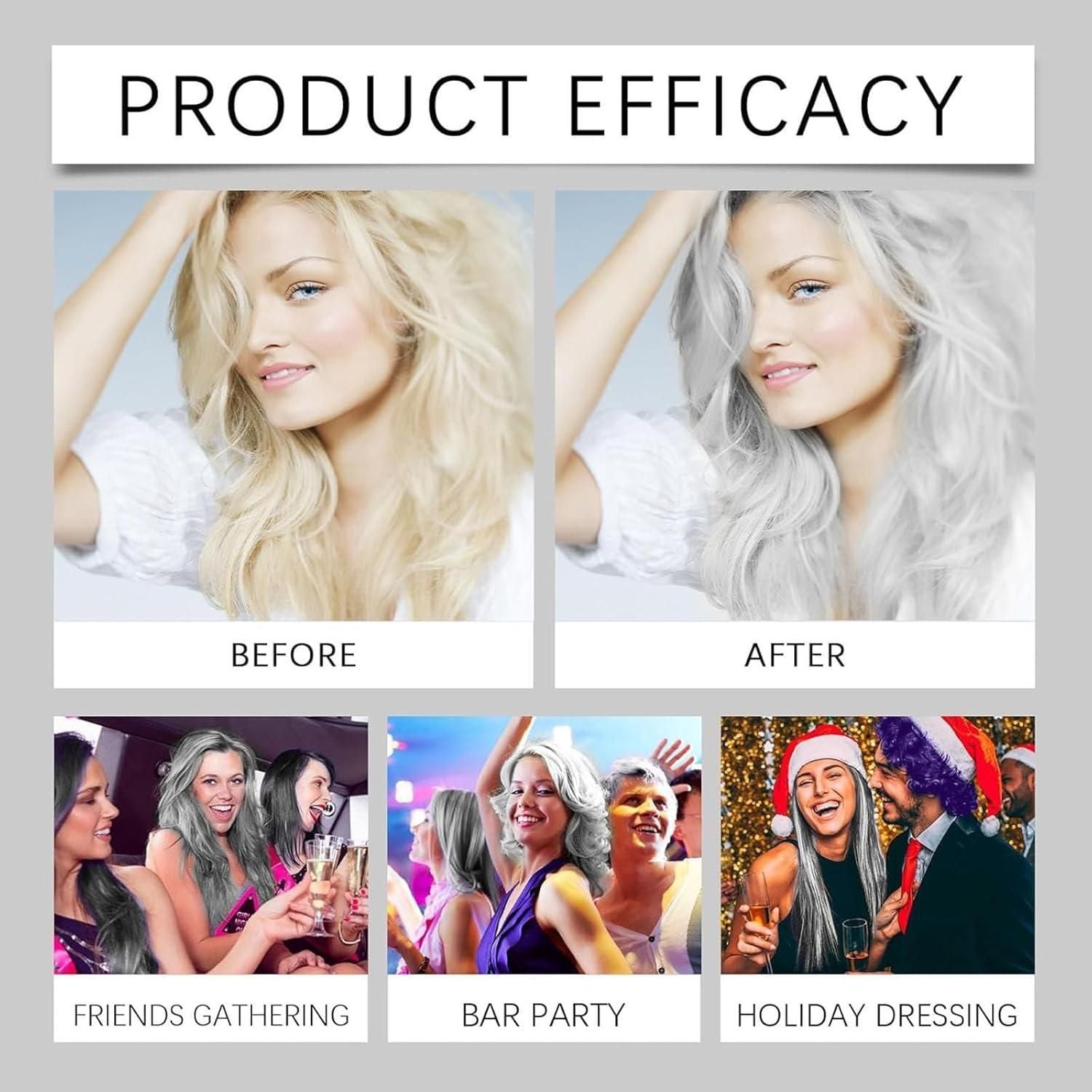 Silver Hair Dye, 2-In-1 (Pack of 2) by www.trikaro.com