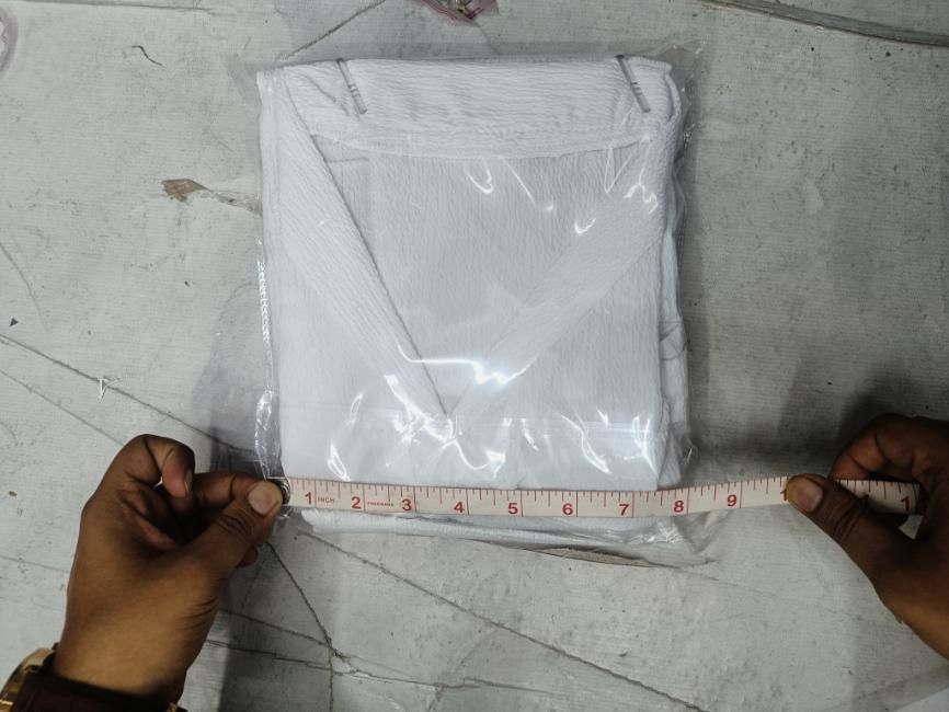 Men's Crinkled Co-Ord Set White www.trikaro.com