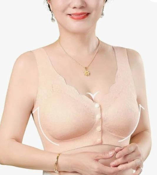 Women's Cotton Spandex Padded Front Open Feed www.trikaro.coming Bra Maternity Baby Nursing