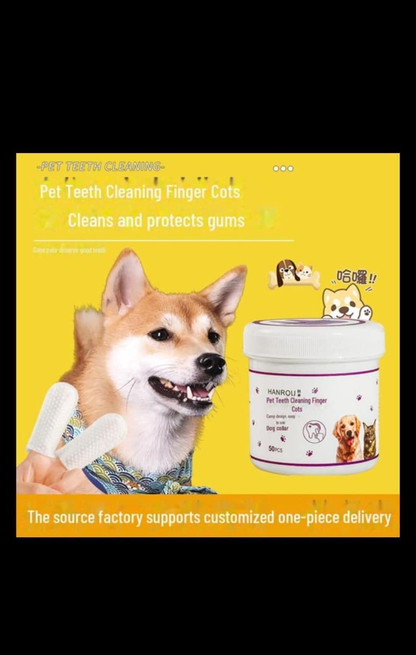 Disposable Dental Finger Wipes For Pets www.trikaro.com