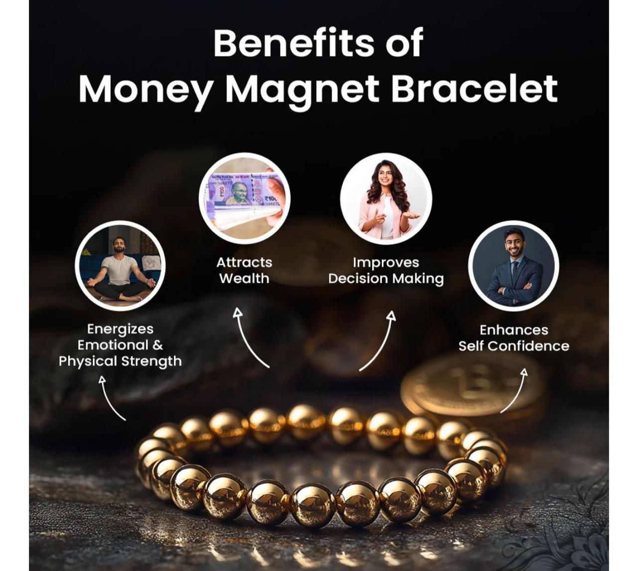 Unisex Money Magnet Bracelet www.trikaro.com