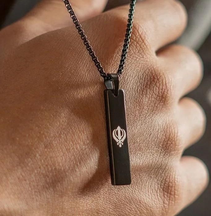 Khanda Spiritual Mini Tag Chain www.trikaro.com