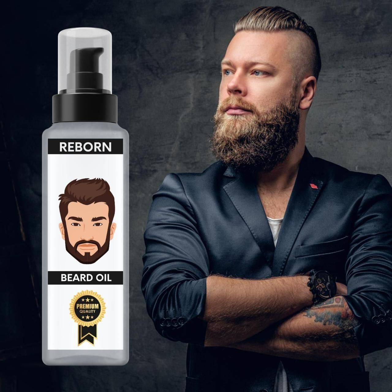 Reborn Beard Oil 100ml - Nourish and Revitalize Your Beard (Pack of 2) www.trikaro.com