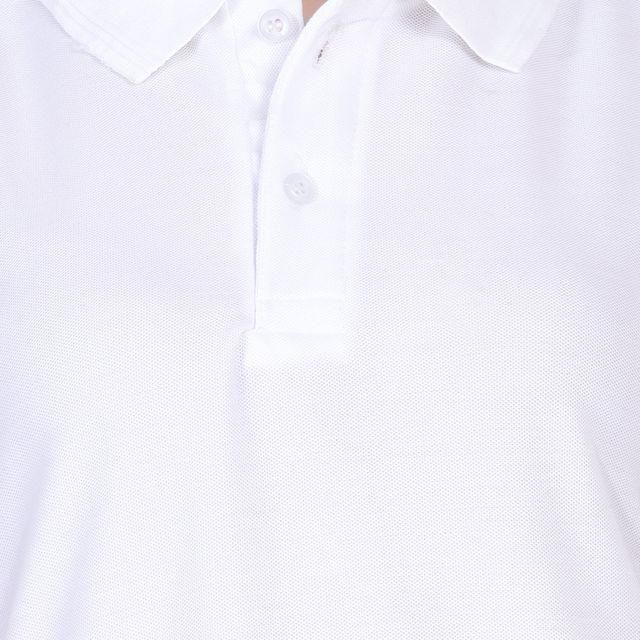 Ketex White Cotton Blend Polo Neck Tshirt www.trikaro.com