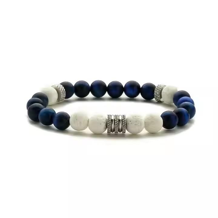 Bracelet Bangle Pulseras Y Brazaletes Couple Cuban Link Beaded www.trikaro.com