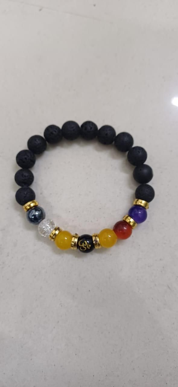 Natural Beads Om Bracelet www.trikaro.com