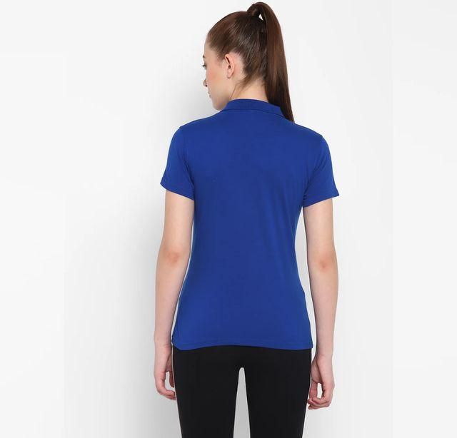 Ketex Royal Blue Cotton Blend Polo Neck Tshirt www.trikaro.com