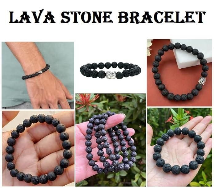 Natural Lava Rock Bracelet www.trikaro.com