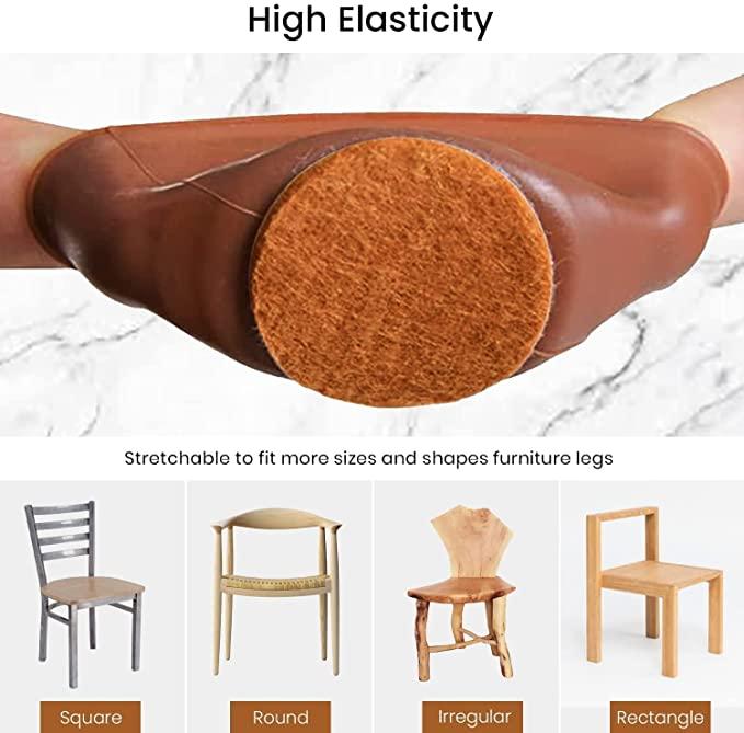NOBILEA Silicone Chair Leg Protectors with Felt for Hardwood Floors (6PCS), Silicone Furniture Leg Cover Pad for Protecting Floors from Scratches and Noise, Smooth Moving for Chair Feet. www.trikaro.com