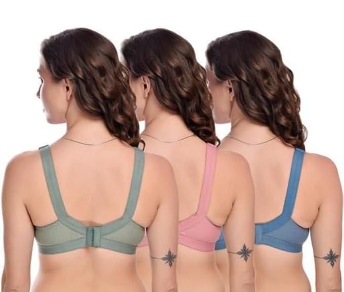 Full Coverage Non Padded Bra Pack of 3 www.trikaro.com