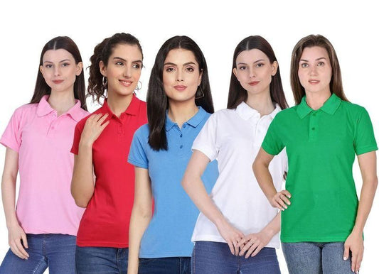 Ketex Cotton Blend Polo Neck T-shirt (Pack Of 5) www.trikaro.com