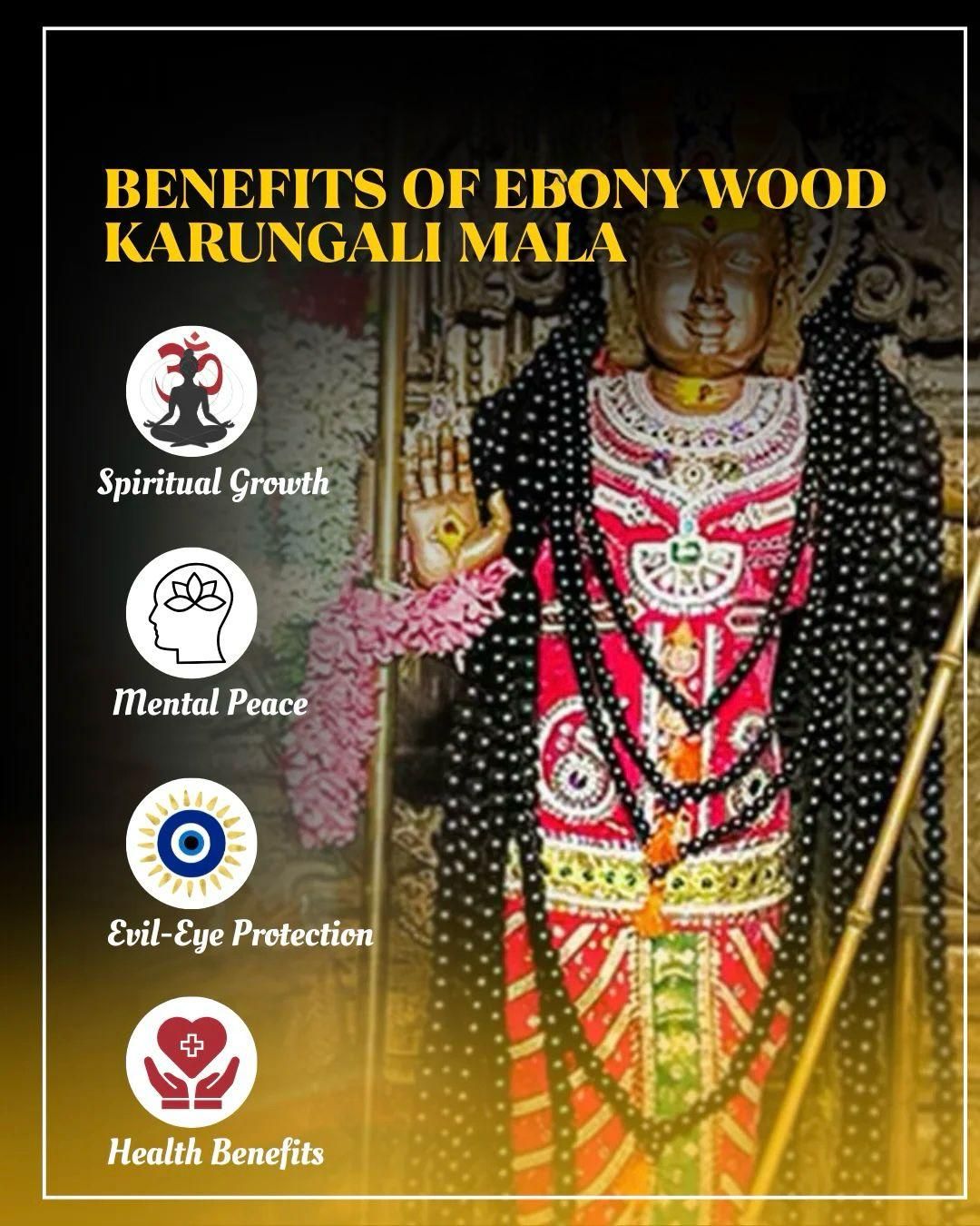 Original Karungali Mala 108 Beads Ebony Wood www.trikaro.com