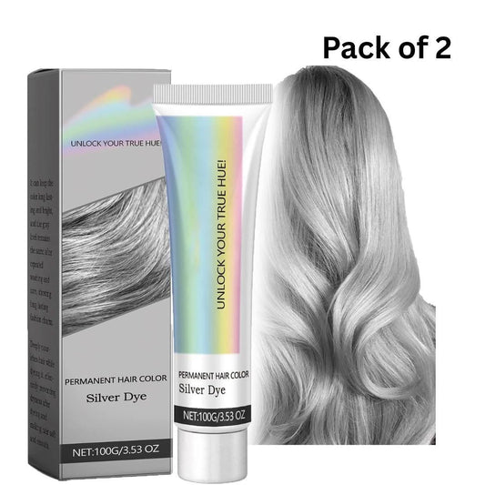 Silver Hair Dye, 2-In-1 (Pack of 2) by www.trikaro.com