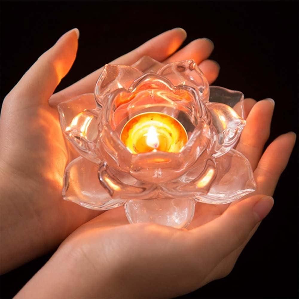 Glass Lotus Flower Tea Light Candle Holder Set www.trikaro.com