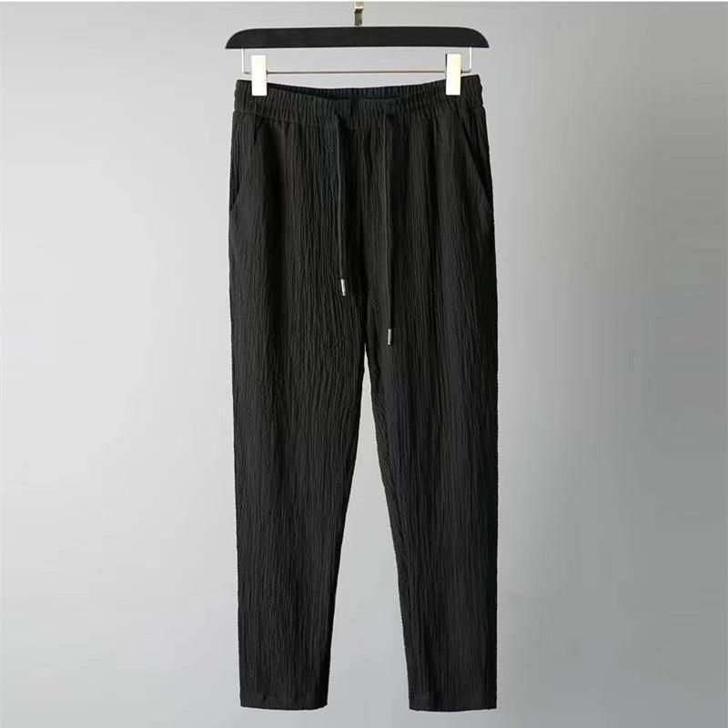 Men's Crinkled Co-Ord Set White www.trikaro.com