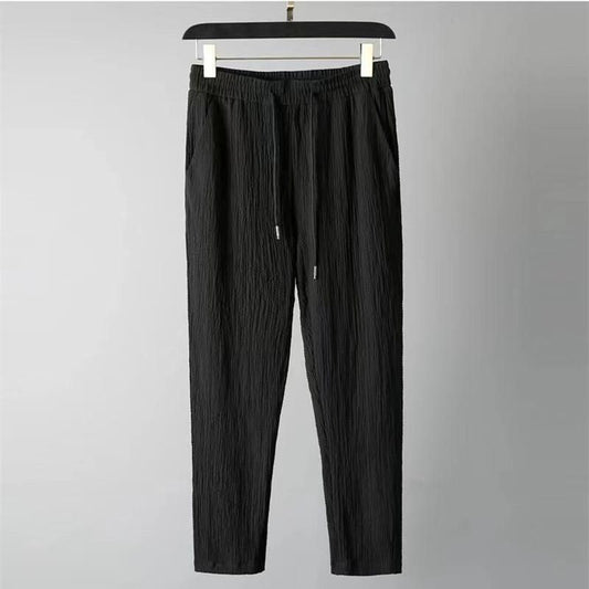 Men's Crinkled Co-Ord Set White www.trikaro.com