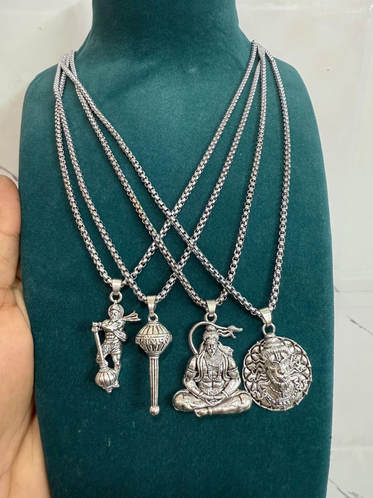 Lord Hanuman Chain With Pendant (Pack of 4) www.trikaro.com