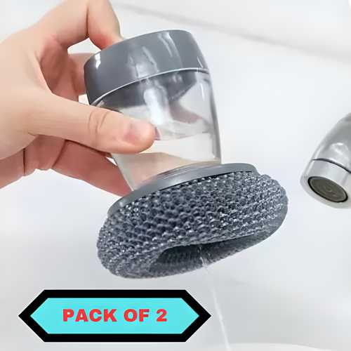 Kitchen Soap Dispensing Palm Brush (Pack of 2) www.trikaro.com