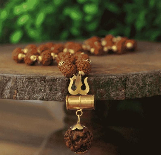 Shiv Trishul Penfant with Rudraksha Chain www.trikaro.com