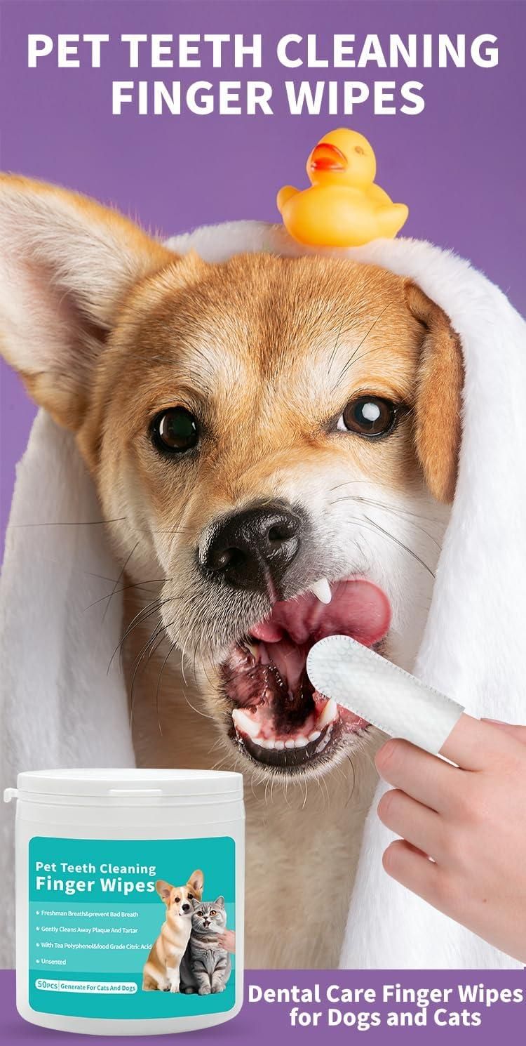 Disposable Dental Finger Wipes For Pets www.trikaro.com