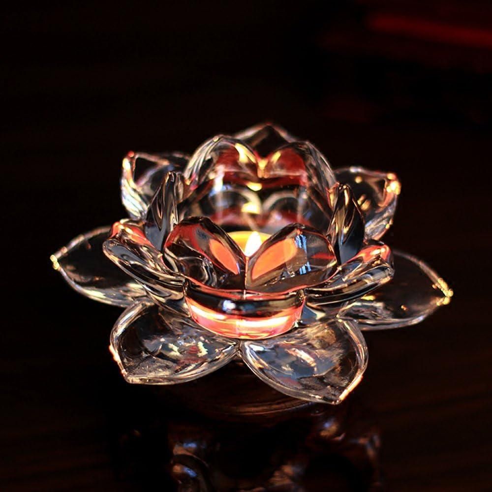 Glass Lotus Flower Tea Light Candle Holder Set www.trikaro.com